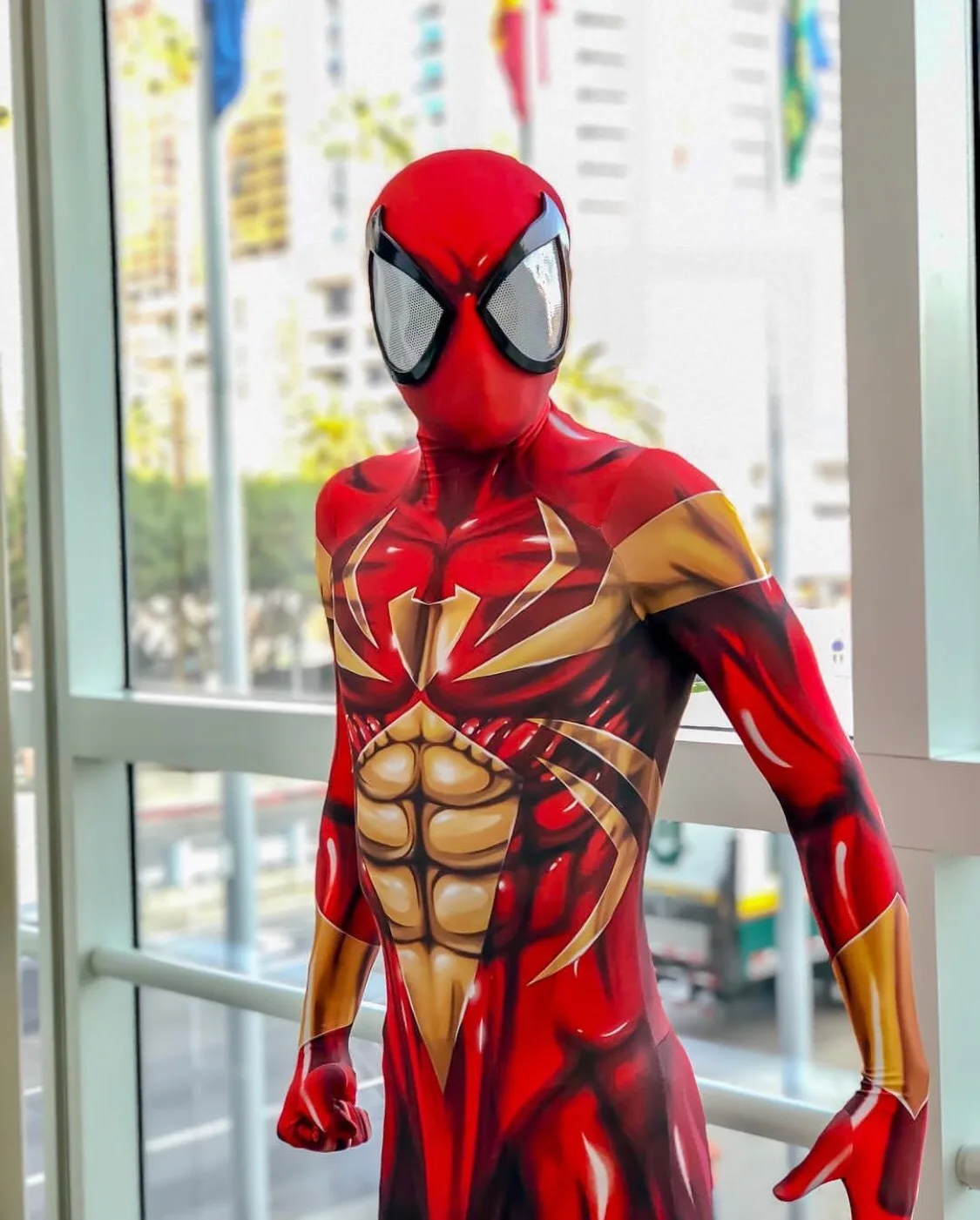 Золото Косплэй супер герой лайкра спандекс 3D с принтом Хэллоуин костюм боди