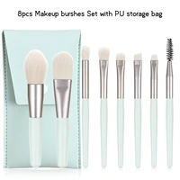 8pcskit travel portable makeup brushes set tool eye shadow foundation powder eyelash lip concealer blush make up brush tools