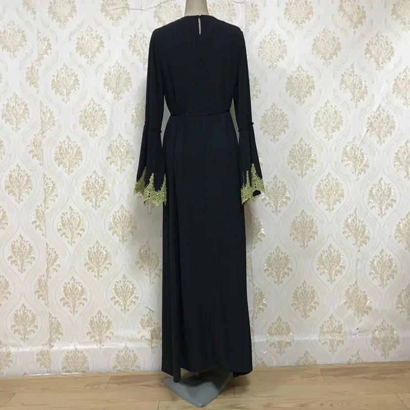 Дубай мусульманское Открытое платье абайя Женская Алмазная Верхняя одежда