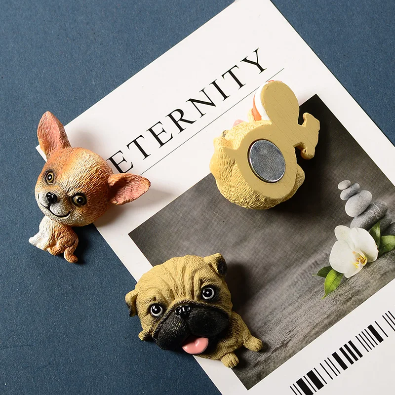 Магнит на холодильник 3D с милыми животными щенками и креативная размещение