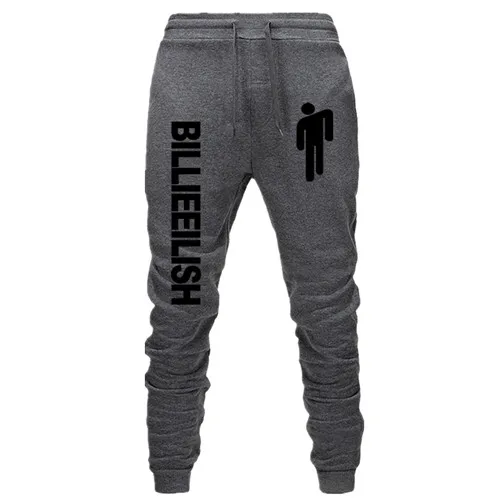WM23-25-Dark Gray Billie Eilish модные брюки с принтом женские/мужские спортивные штаны для фитнеса горячая Распродажа повседневные трендовые обтягивающие брюки для бега - Цвет: WM23-25-Dark Gray