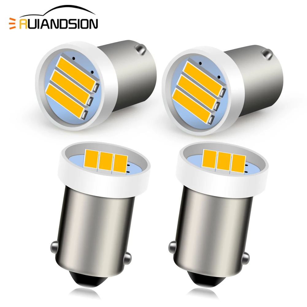 

4pcs BA9S T4W T11 LED Car Boats Auto Backup Reverse Light Turn Bulb Side Lamp White 3000K 6V 24V AC/DC
