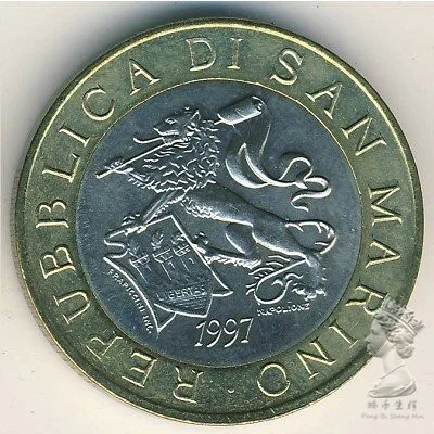 Памятные монеты Королевский лев из Сан-Марино 1997 1000 лир - купить по выгодной цене |