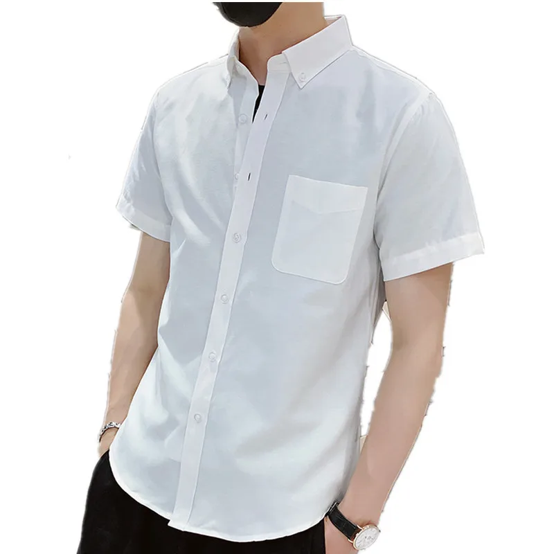

Shirt Men's Shirt Summer 2021 New Hot Style Korean Trend Casual Tooling Loose Cotton Short-sleeved Camisas Para Hombre