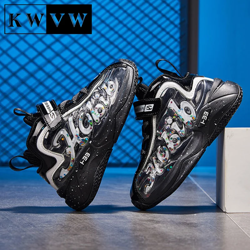 Zapatos de cuero duraderos para ni&ntilde;o, zapatillas informales de EVA, fondo suave, antideslizante, botines para correr, tendencia, suministros de actividades al aire libre-0