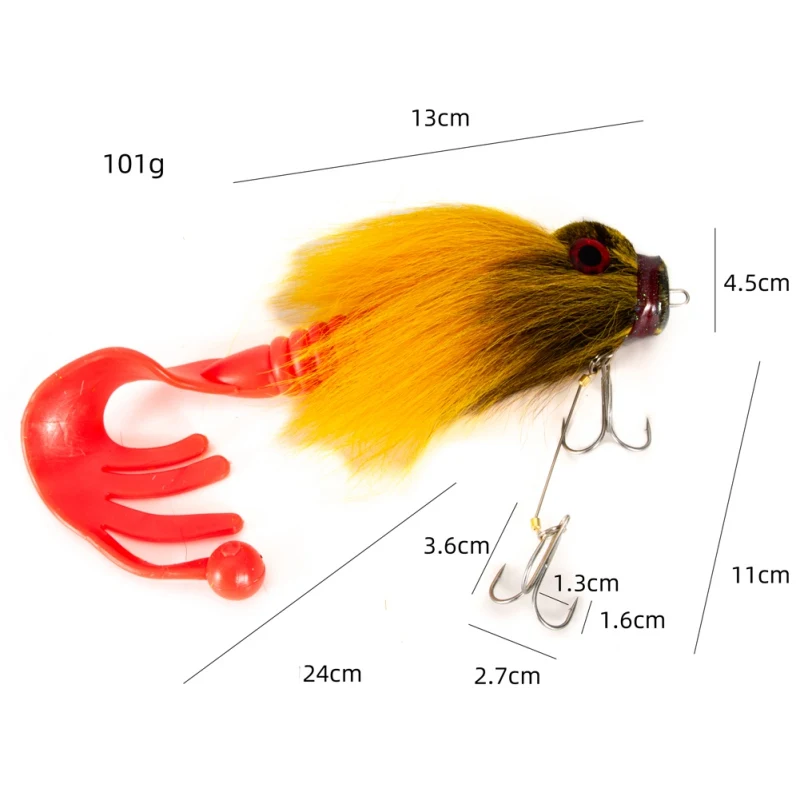 

2021 1pcs Mouse Fishing Lures Resin Rat Swimbait Freshwater Saltwater Pike Lure Soft Fly Fishing Lures With Double Hooks