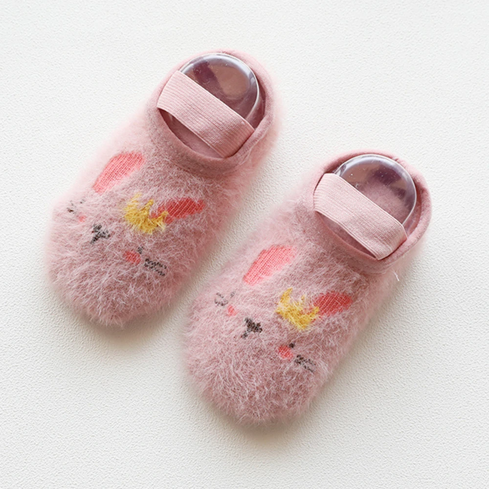 Cotton Baby Boys Girls Socks Rubber Slip-resistant Floor Cartoon Infant Kids Animal Winter Autumn Thicken Warm Shoes | Мать и ребенок