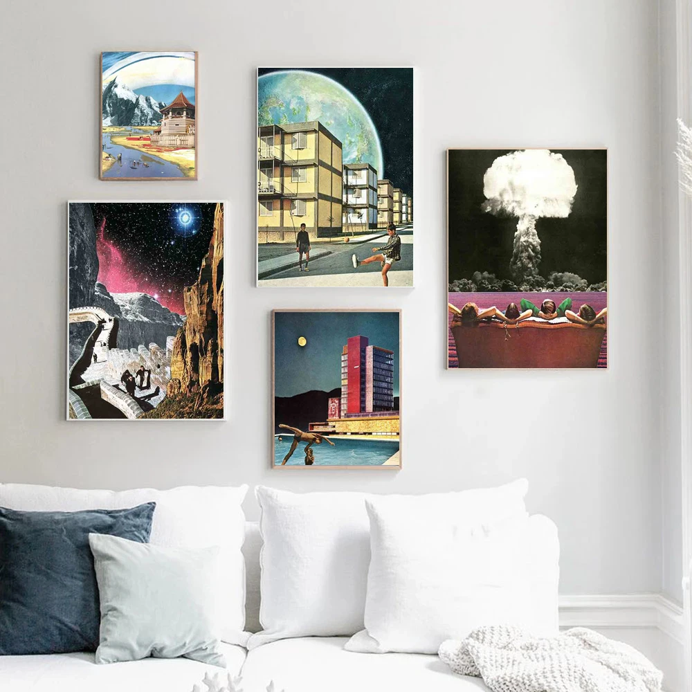 Картина на холсте для спальни в стиле ретро | Дом и сад