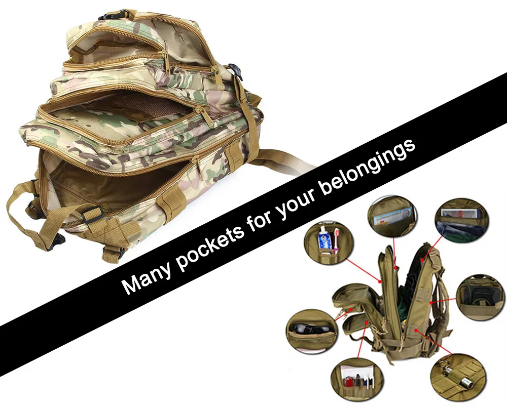 3PTactical Рюкзак Военная армейская уличная сумка рюкзак мужской походный тактический рюкзак походный спортивный Молл пакет альпинистские сумки 30L