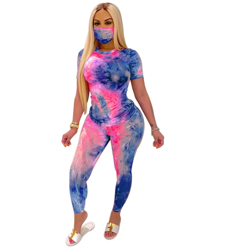 Летний женский комплект из двух предметов повседневная спортивная одежда для