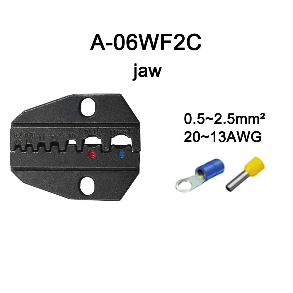A06WF2C A06WF2C A16WF A02H1 A03C штампы наборы для HS HS-06WF2C FSE-06WF2C AM-10 EM-6B1 EM-6B2 обжимной Пилер обжимной станок модули челюсти - Цвет: A06WF2C