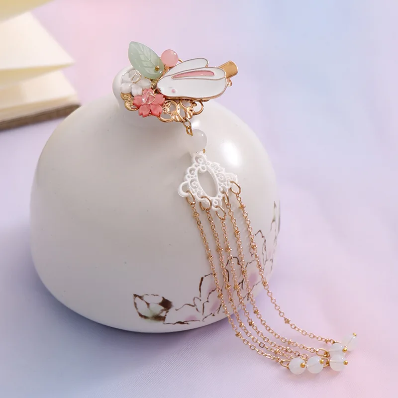 Женские заколки для волос с бусинами FORSEVEN 1 пара длинных заколок кисточками в