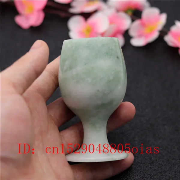 1 шт. натуральный белый зеленый нефритовый бокал для вина китайский стиль чашки