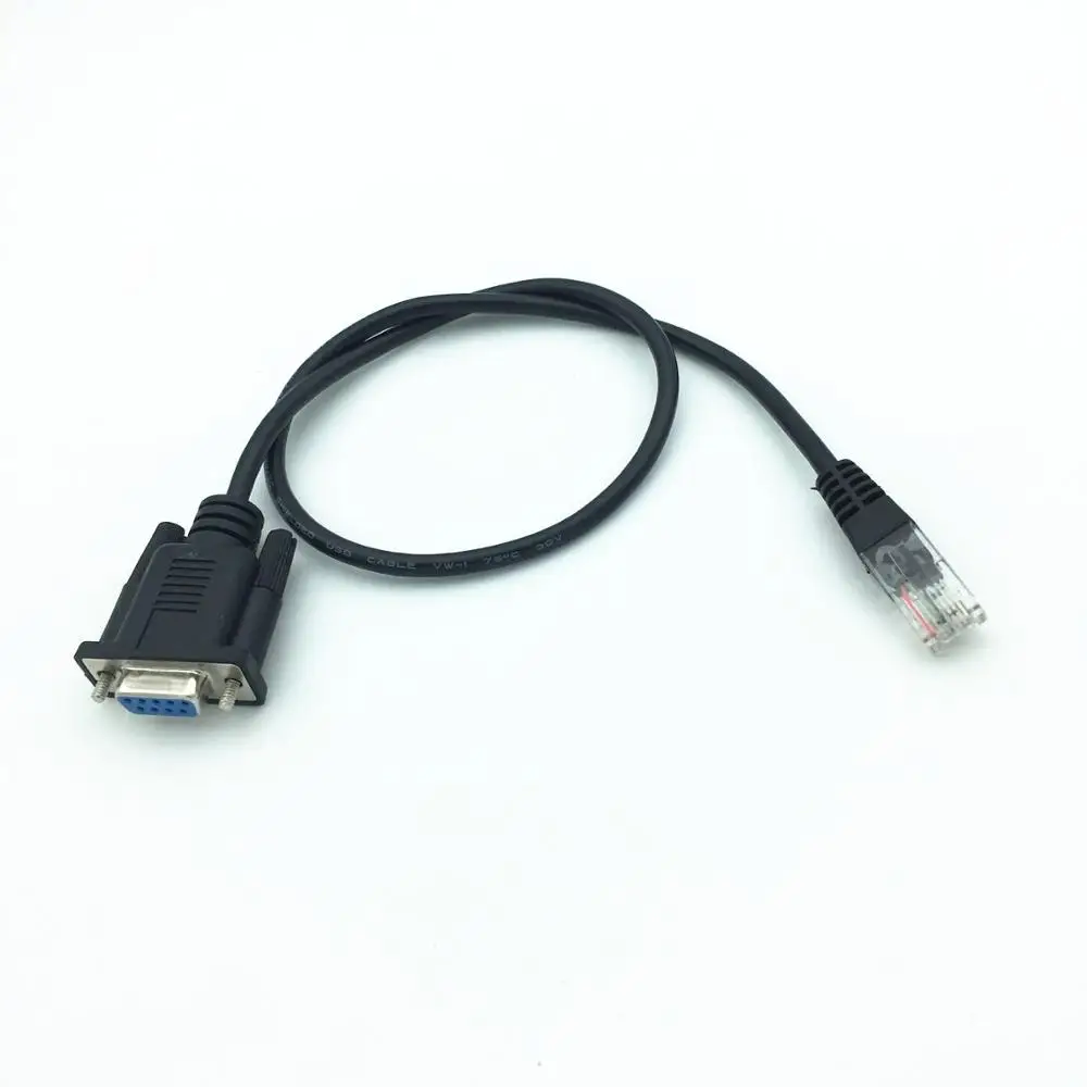 Переходник RJ45 штырь-штырь гнездо RS232 COM DB9 с последовательным портом 9-контактный