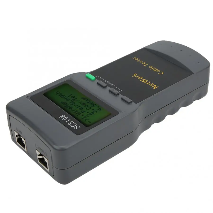 Портативный тестер сетевого кабеля RJ45 ЖК дисплей LAN телефонный кабель измеритель