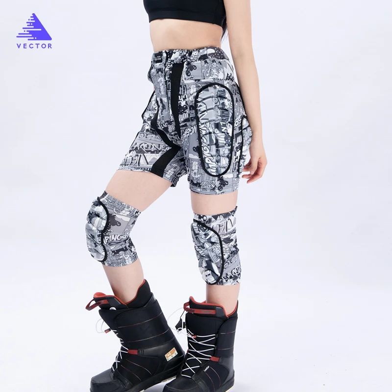 Women's Sports Gear Short Snowboard Protection Hip Butt Motorcycle Shorts Ski Skate Protection Padded Shorts Knee pads