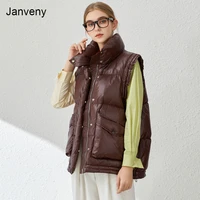 new windproof lightweight warm waistcoat ultra light duck down vest women loose gilet sleeveless autumn winter female jacket