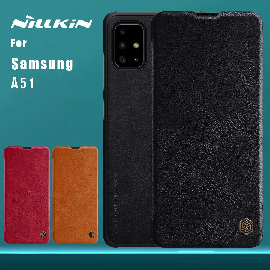 Чехол книжка NILLKIN для Samsung Galaxy A51 A10s A50 A50s A30s A40 A30 A60 A70 A90 кожаный чехол с отделением