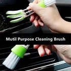 2 в 1 автомобильный инструмент для чистки выходного отверстия кондиционера щетка для клавиатуры от пыли двойного использования аксессуары для салона автомобиля многофункциональная щетка