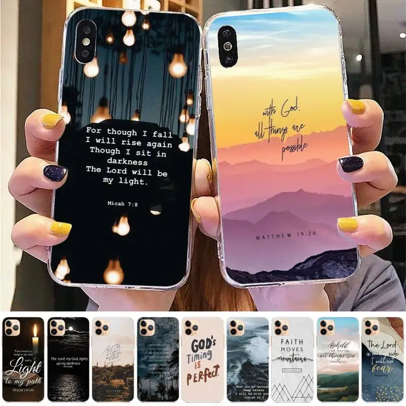 

Bible verse Phone Case for iphone 13 11 12 pro XS MAX 8 7 6 6S Plus X 5S SE 2020 XR case