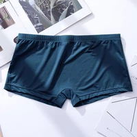 mens boxers breathable comfy ice silk boxer comfortable shorts bulge underpants solid color pouch male underwear panties 2021