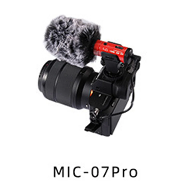 MIC-07PRO MAMEN U-Grip Pro тройное крепление башмака видео стабилизатор ручка Видео Ручка камера/телефон микрофон Запись микрофон петличный микрофон - Цвет: MIC-07PRO