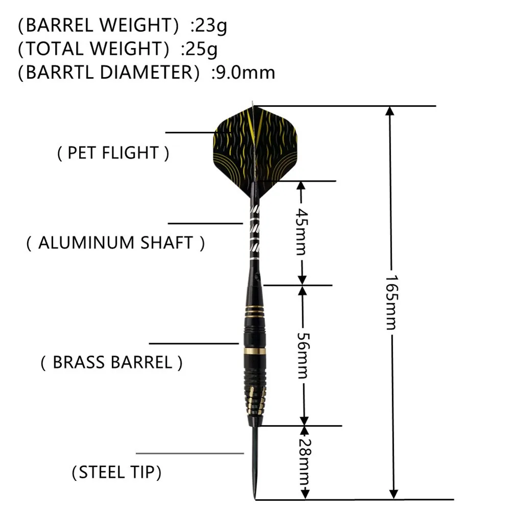 

3 Pcs Dart Set 23g Flights Professional Darts Indoor Sports Equipment For Indoor Activities