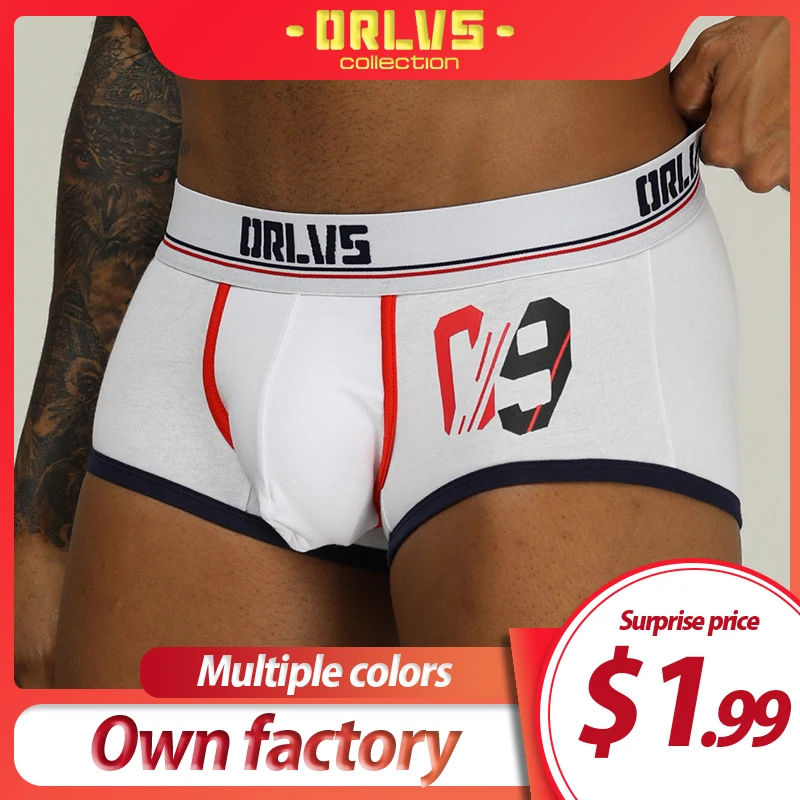 ORLVS бренд сетки Мужское нижнее белье мужчины боксеры мужские трусы tanga Ropa Interior Hombre