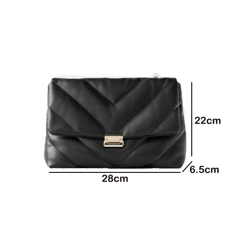 

Fashion Shoulder Bag for Women 2020 Autumn New Designer Soft PU Leather Crossbody Bags Solid Color Rhombus Lattice Chain Bag