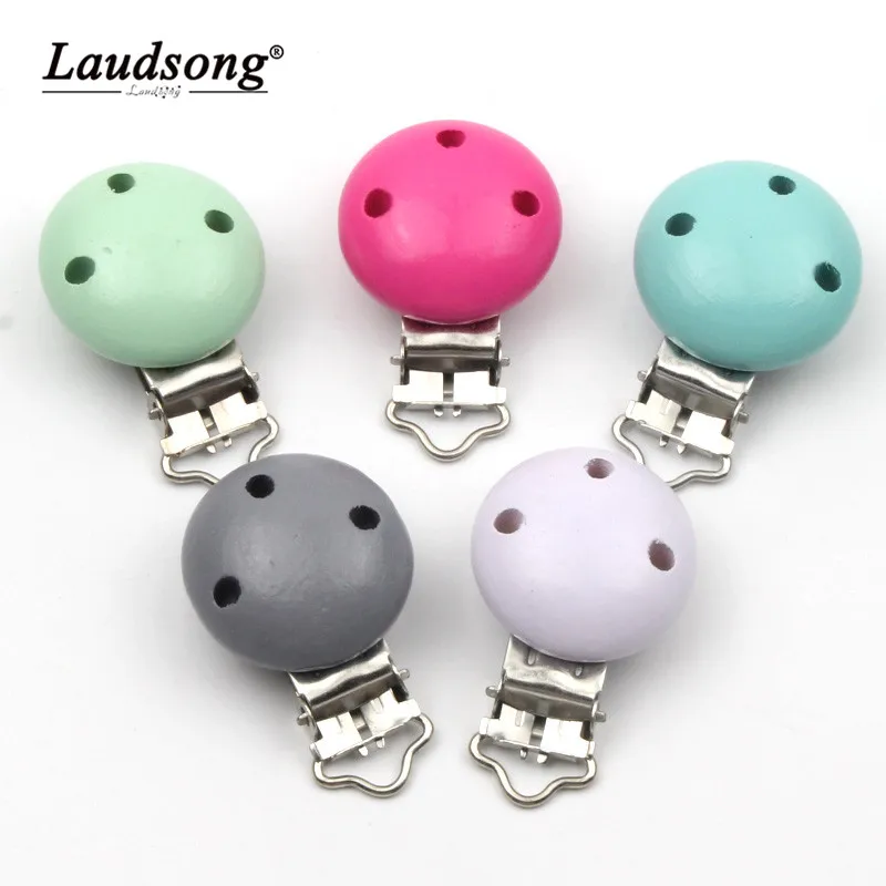 5 шт. деревянные детские соски зажимы металлические держатели Милая соска для