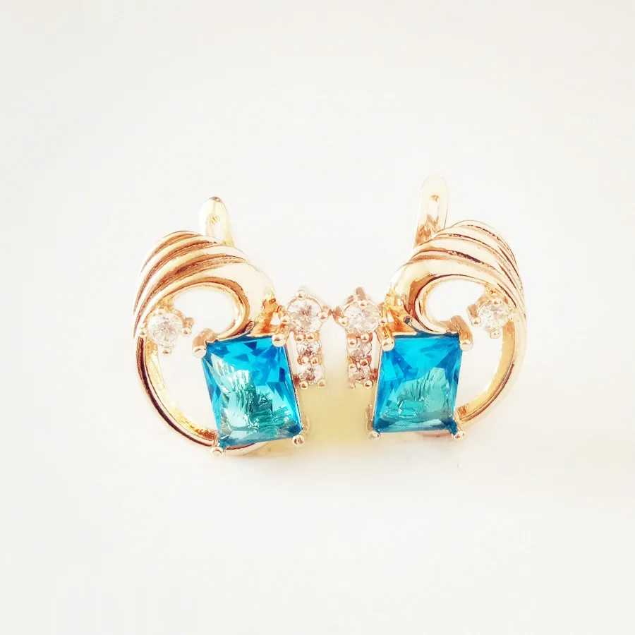 Женские серьги подвески цвета розового золота 585 пробы ювелирные изделия для