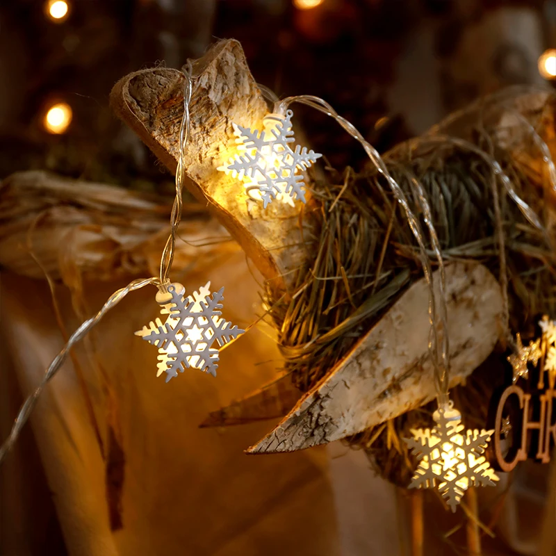 Рождественское украшение для помещений светодиодная гирлянда со снежинками |
