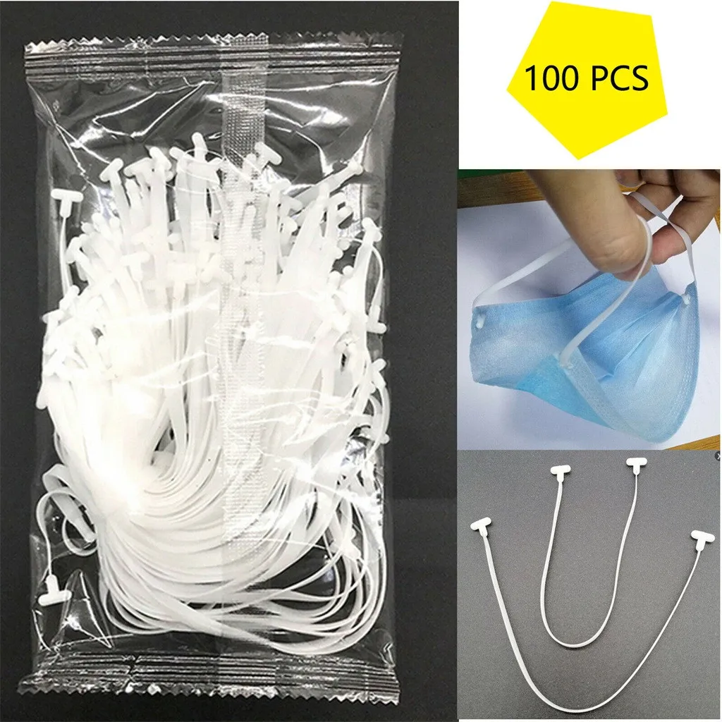 100 шт. эластичные Маскировочные резиновые ремешки для защиты ушей|Женские маски| |