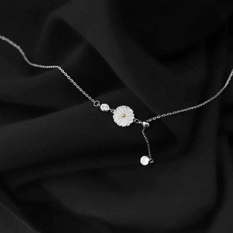 Цепочка с подвеской из серебра 925 пробы натуральной ракушкой | Украшения и