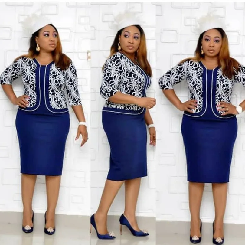 Африканская одежда комплект из двух предметов женское офисное Женское пальто с