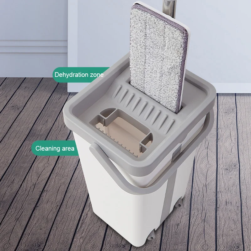 Плоская Швабра набор ковша 360 градусов вращения очистки ленивый инструмент