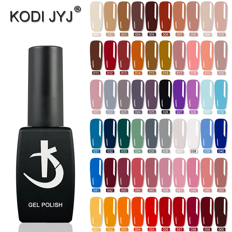 

KODI Latest 60 Colors Semi-permanent Varnish Soak Off uv led Gellac Semipermanent Nail Polish Manicure Gel Polish Hybrid Enamel