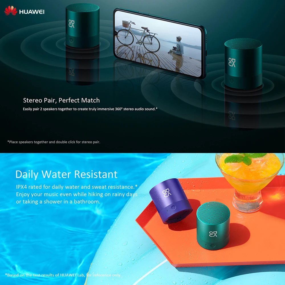 Переносная Bluetooth Колонка Huawei Mini беспроводная водонепроницаемая уличная IP54
