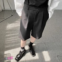mens summer new large size leg slits personality contracted loose straight pants pants fashion mens casual shorts