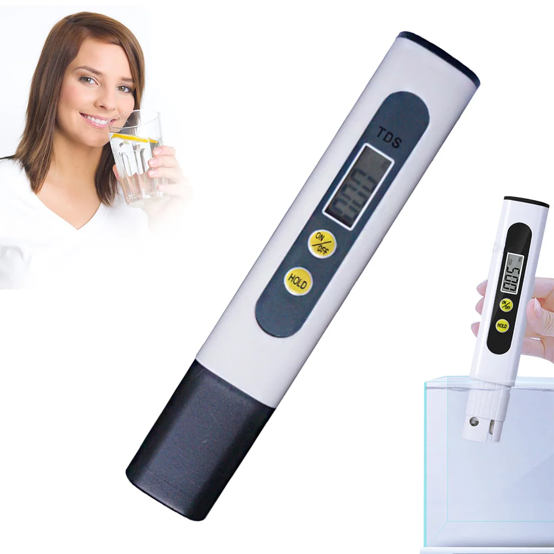 

Automatic calibration TDS Meter, Digital Water Quality Tester for Water Purity Test, Swimming Pools, Measure 0-990ppm20%
