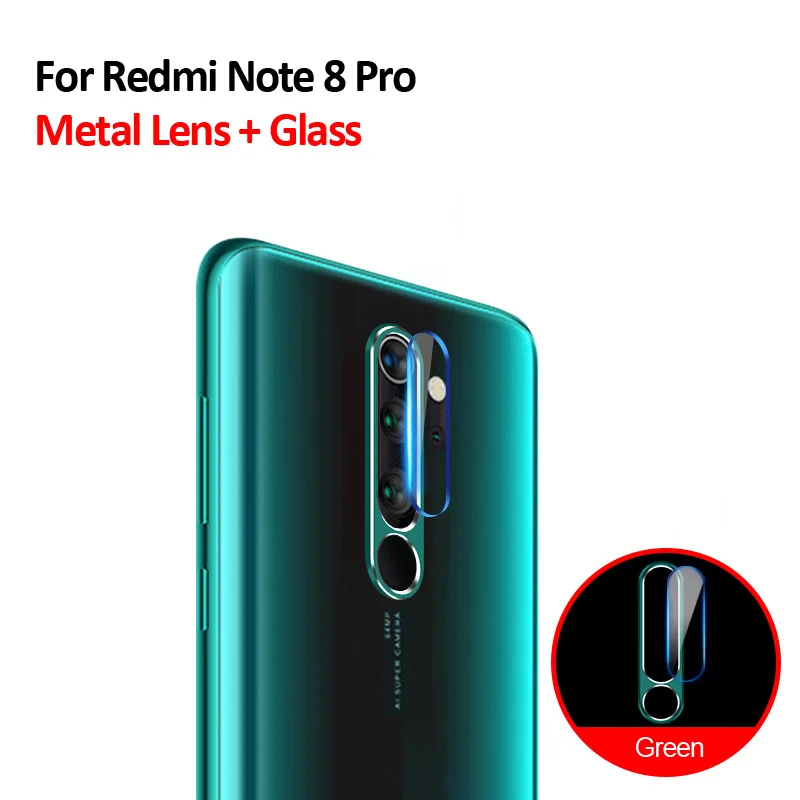 Закаленное стекло + металлическое защитное кольцо для Xiaomi Redmi Note 8t Защитная