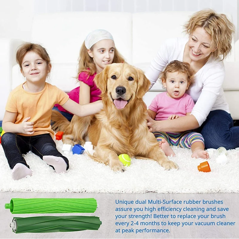 Двойные многоповерхностные резиновые щетки 3 комплекта Роликовые для IRobot Roomba I7 +