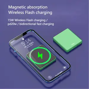 mini power bank 10000mah magnetic safe wireless charger mobile phone external battery portable powerbank for iphone 13 12 xiaomi free global shipping