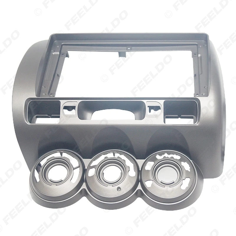 FEELDO серая Автомобильная стерео аудио панель Рамка адаптер для Honda Fit городской Jazz