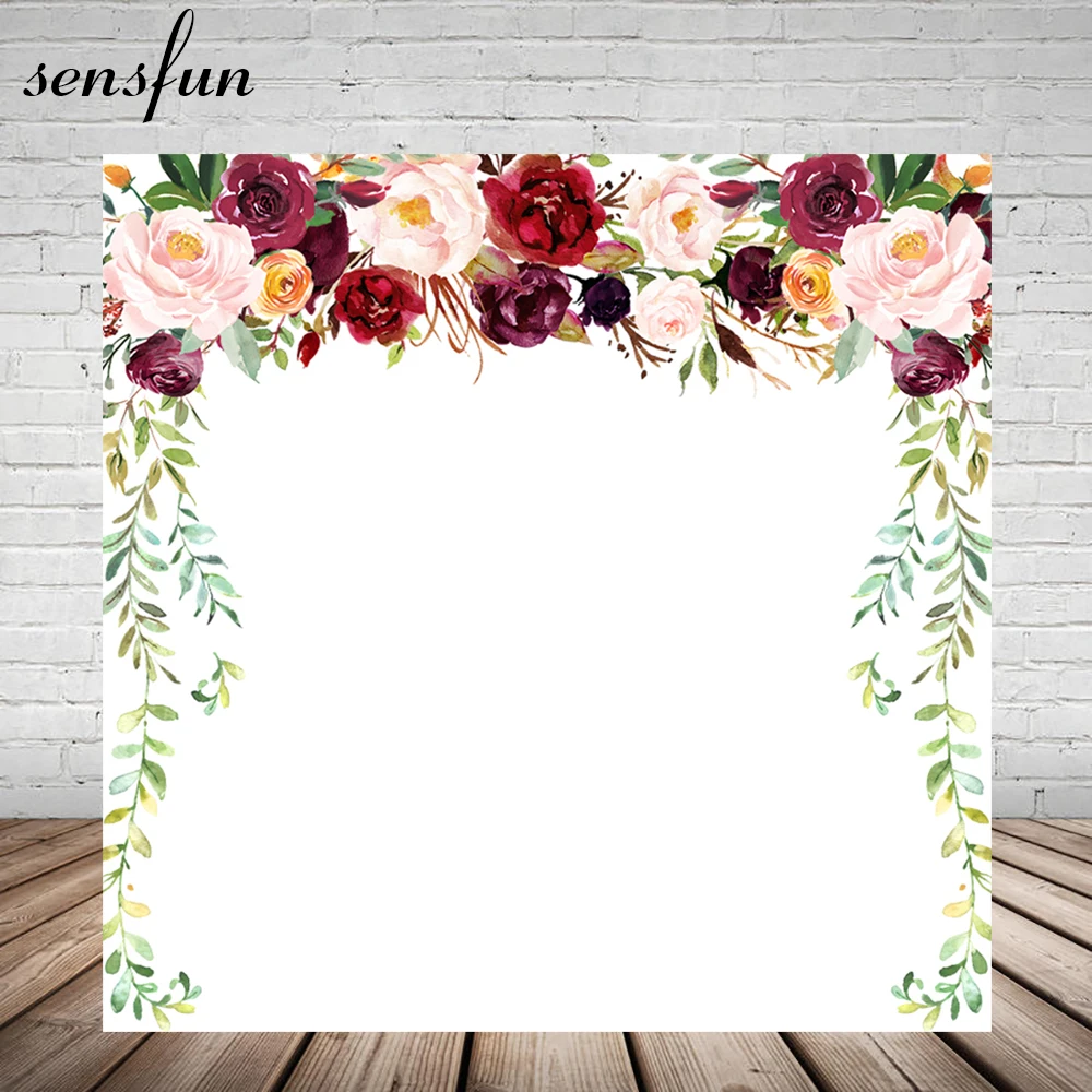 

Sensfun розовый бордовый цветок свадебный фон для фотостудии женский день Рождения фотография фон Banne 10x10ft