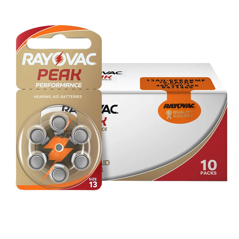 

2021 New Hearing aids battery 13 60 PCS RAYOVAC Battery A13 PR48 for Hearing Aids Zinc Air Extra Performance Battery