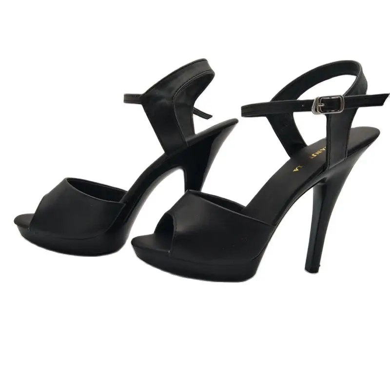 Сандалии женские на очень высоком каблуке 13 см босоножки платформе со шнуровкой