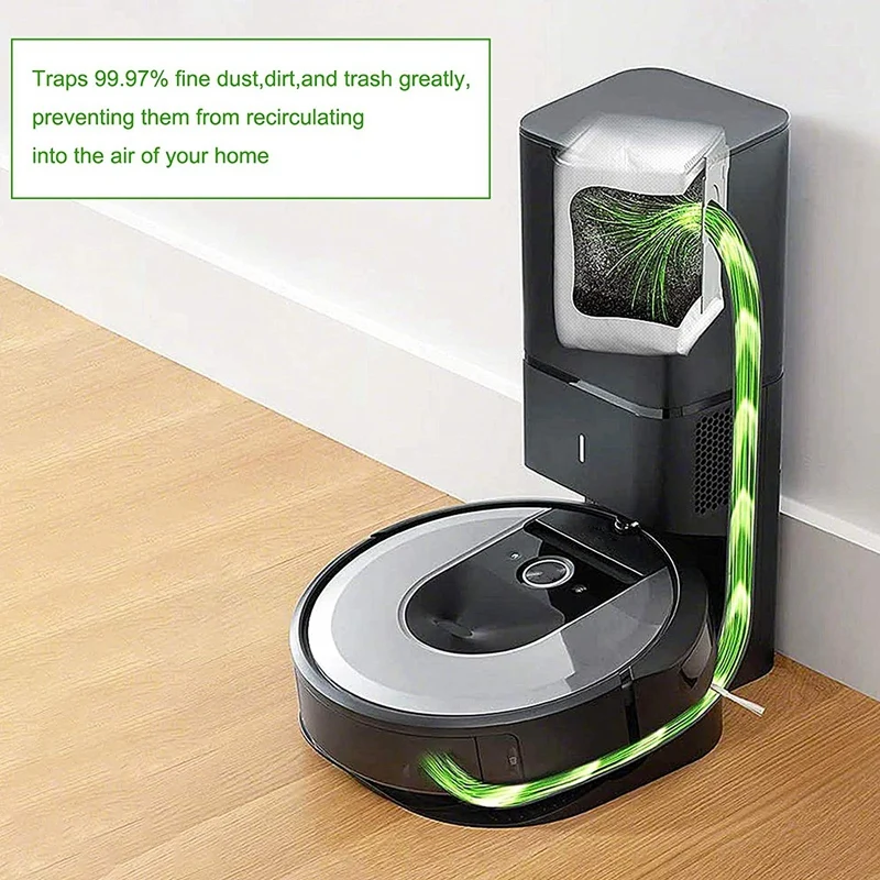 

Promotion!6 Pack Replacement Dust Bag Parts for IRobot Roomba I7 I7+ I7 Plus (7550) E5 E6 S9+ (9550) I & S Series Clean Base Bag