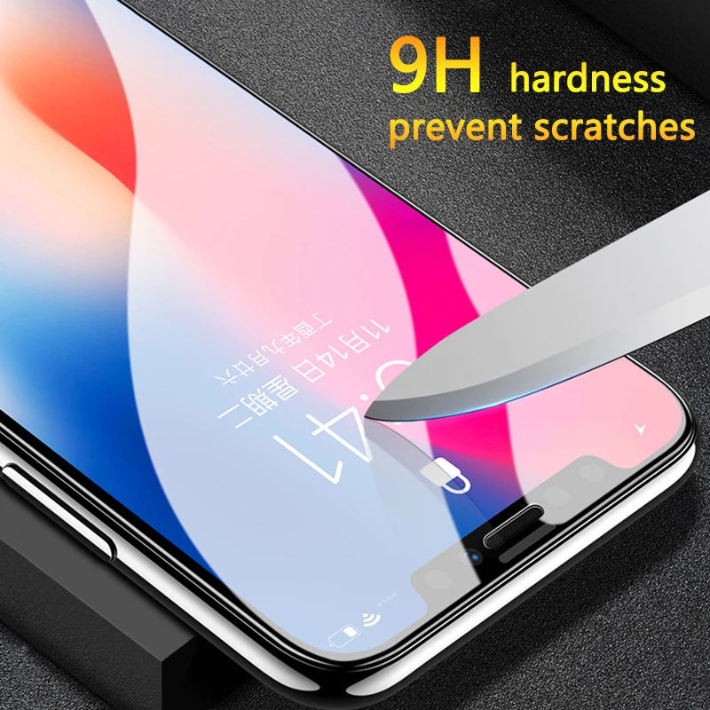 9D Защитное стекло для apple iphone X 6 7 8 plus xr xs max Закаленное пленка aphone tremp 7plus защита