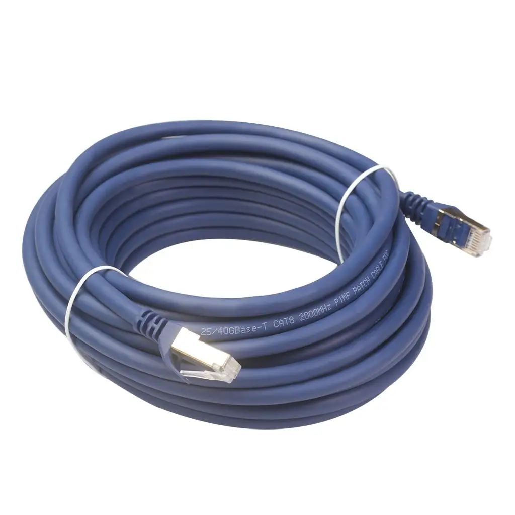 

Ethernet Cable CAT8 40Gbps 2000MHz CAT 8 Networking Nylon Braided Internet Lan Cord for Laptops PS 4 Router RJ45 Cable